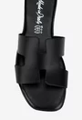 Sandale tip papuc dama din piele neagra