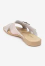 Sandale tip papuc dama din piele roz deschis