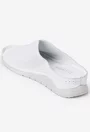 Sandale tip papuc din piele naturala alba