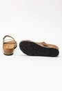 Sandale tip papuc din piele naturala nuanta bronz Lami