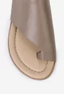 Sandale tip papuc din piele naturala taupe