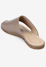 Sandale tip papuc din piele naturala taupe