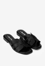Sandale tip papuc din piele neagra