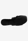 Sandale tip papuc din piele neagra