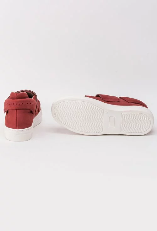 Sneakers S-Karp corai din piele naturala Alaia