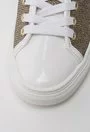 Sneakersi albi cu auriu din piele naturala Sorina
