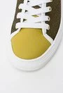 Sneakersi nuanta verde lime cu negru si galben din piele naturala Smith