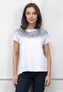 Tricou alb cu detalii stralucitoare
