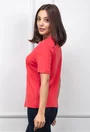 Tricou rosu accesorizat