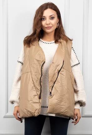 Vesta maro cu fermoar oblic