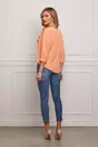 Bluza Alinca orange cu detalii si nasturi aurii