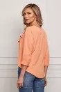 Bluza Alinca orange cu detalii si nasturi aurii