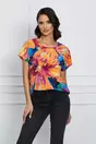 Bluza Andrada cu imprimeu orange si albastru