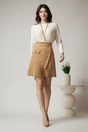 Bluza casual din jerse ivory simpla