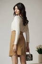 Bluza casual din jerse ivory simpla