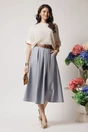 Bluza casual din tricot cu gaurele ivory