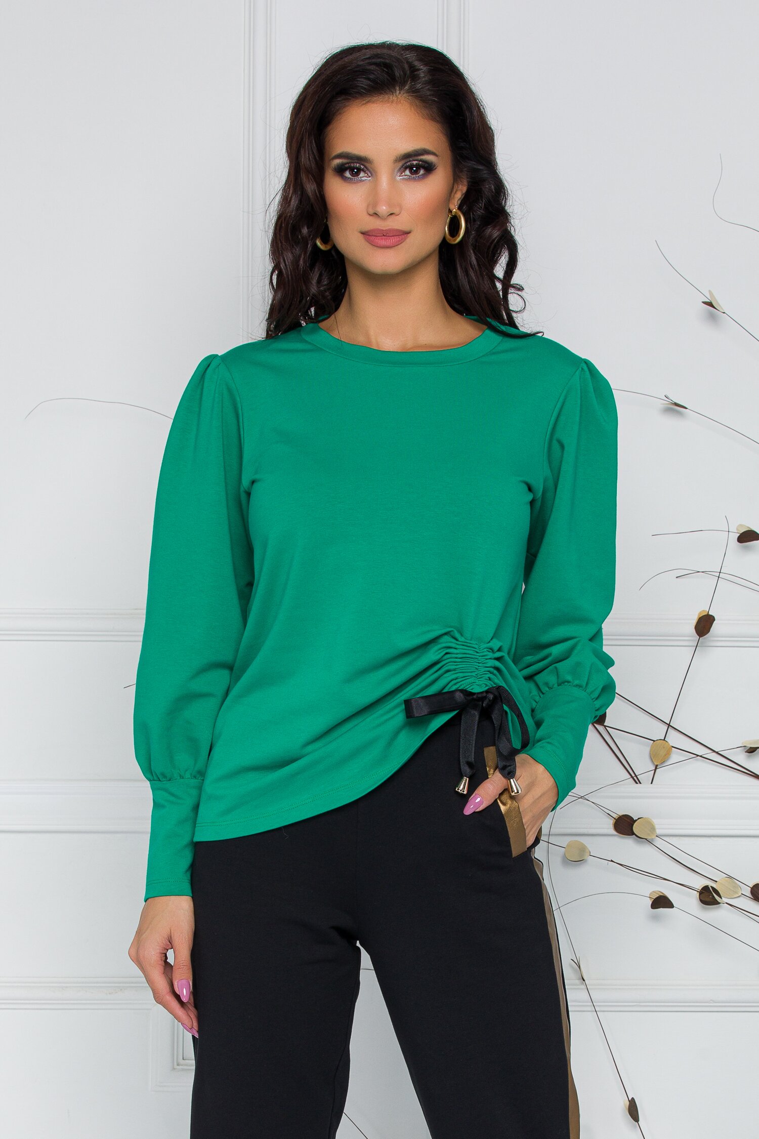 Bluza casual verde LaDonna by Catalin Botezatu