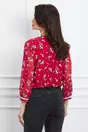 Bluza Daniela rosie cu imprimeu floral
