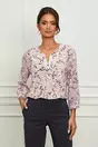 Bluza Daniela roz cu imprimeu floral