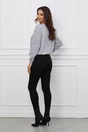 Bluza Dy Fashion gri din tricot cu dantela la decolteu