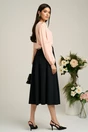 Bluza Dy Fashion peach din voal plin cu maneci crapate si fundite