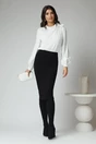 Bluza eleganta din triplu voal alba cu floare pe umar