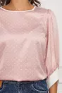 Bluza LaDonna roz cu picatele albe