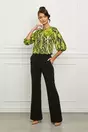 Bluza LaDonna verde lime cu imprimeu snake