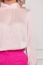 Bluza Lucrezia roz pal din voal creponat