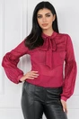 Bluza magenta cu insertii din fir lurex