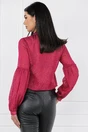 Bluza magenta cu insertii din fir lurex