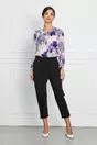 Bluza Manuela roz cu imprimeu mov