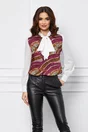 Bluza MBG roz cu imprimeuri si maneci albe