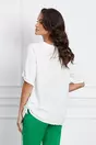 Bluza Nadia alba cu picatele in relief