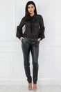 Bluza neagra cu insertii din fir lurex