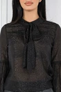 Bluza neagra cu insertii din fir lurex