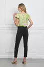 Bluza Primona verde lime cu imprimeuri lila
