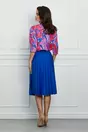 Bluza Roxana fuchsia cu imprimeu albastru paint