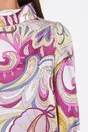 Bluza Yanira lila cu imprimeuri mov