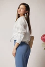 Camasa alba lejera casual office cu broderie