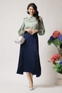 Camasa DY Fashion eleganta din satin verde mint