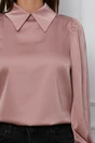 Camasa Dy Fashion roz din voal satinat