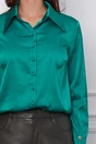 Camasa Dy Fashion verde din satin