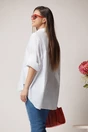 Camasa office din bumbac alba oversize