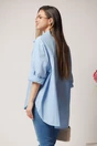 Camasa office din bumbac bleu oversize