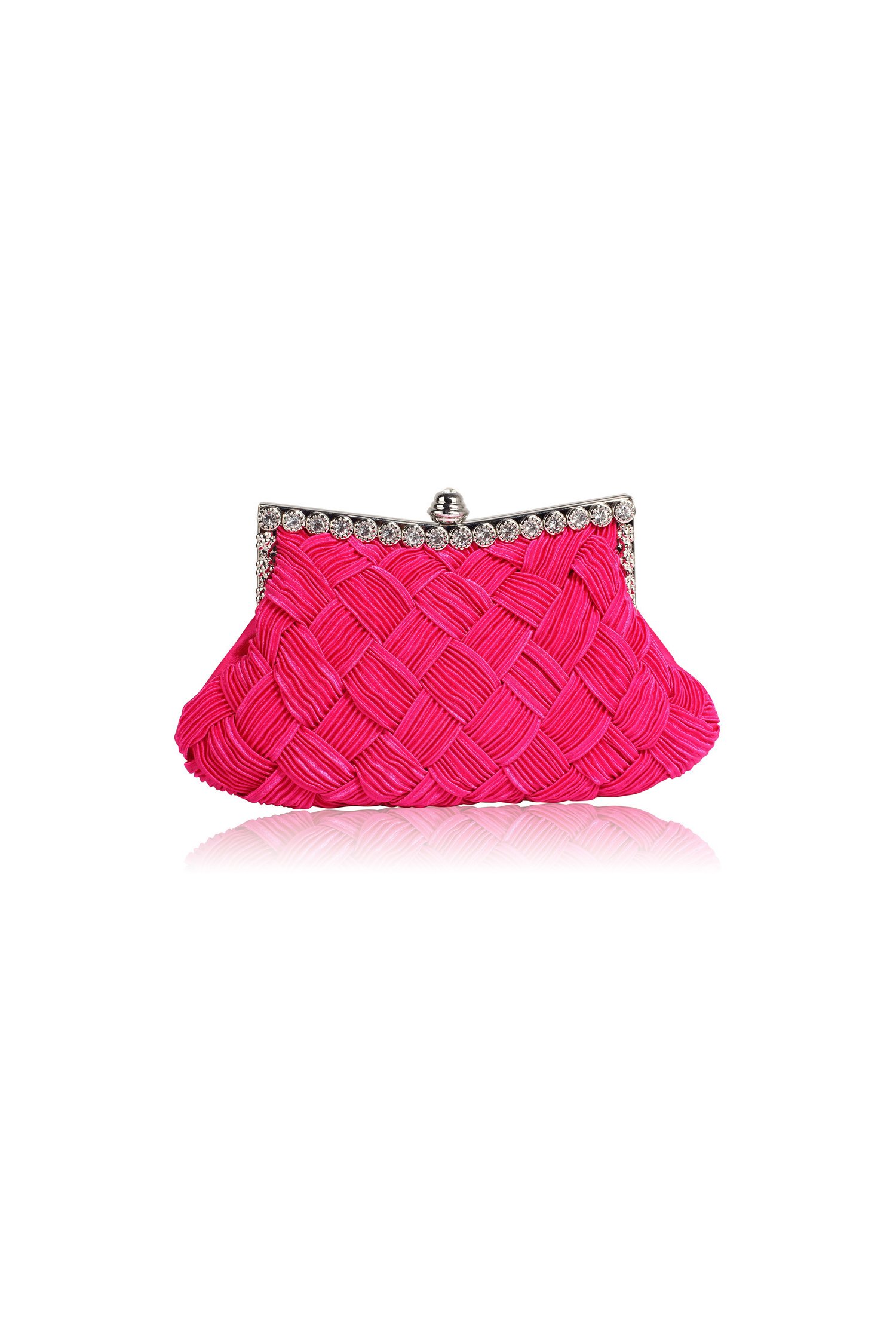 Clutch crystal fucsia