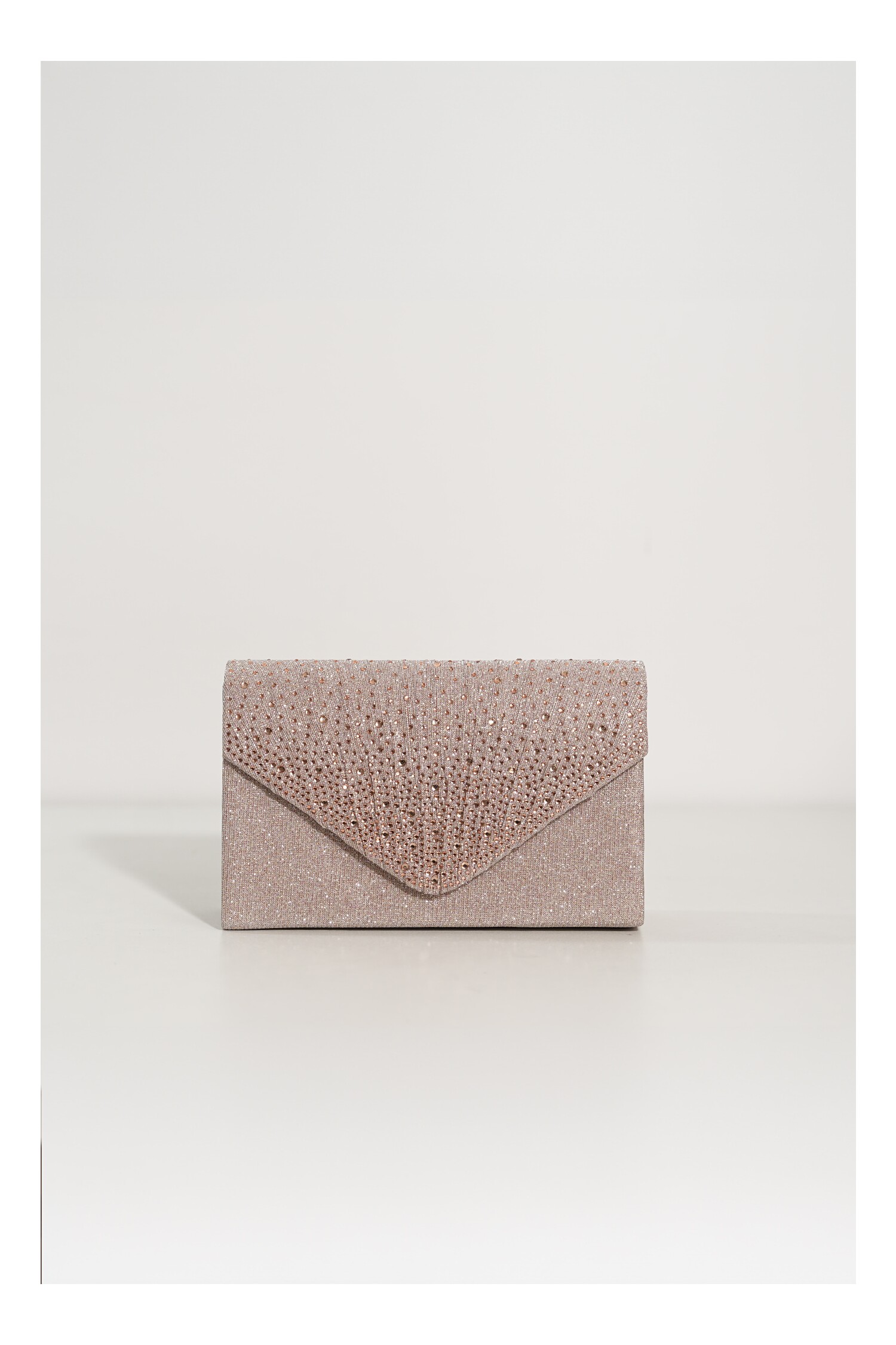 Clutch Joe champanie cu strasuri