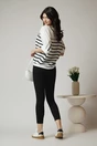 Colanti casual din lycra negri cu talie inalta