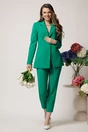 Compleu LaDonna office din stofa verde cu sacou si pantaloni