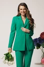 Compleu LaDonna office din stofa verde cu sacou si pantaloni